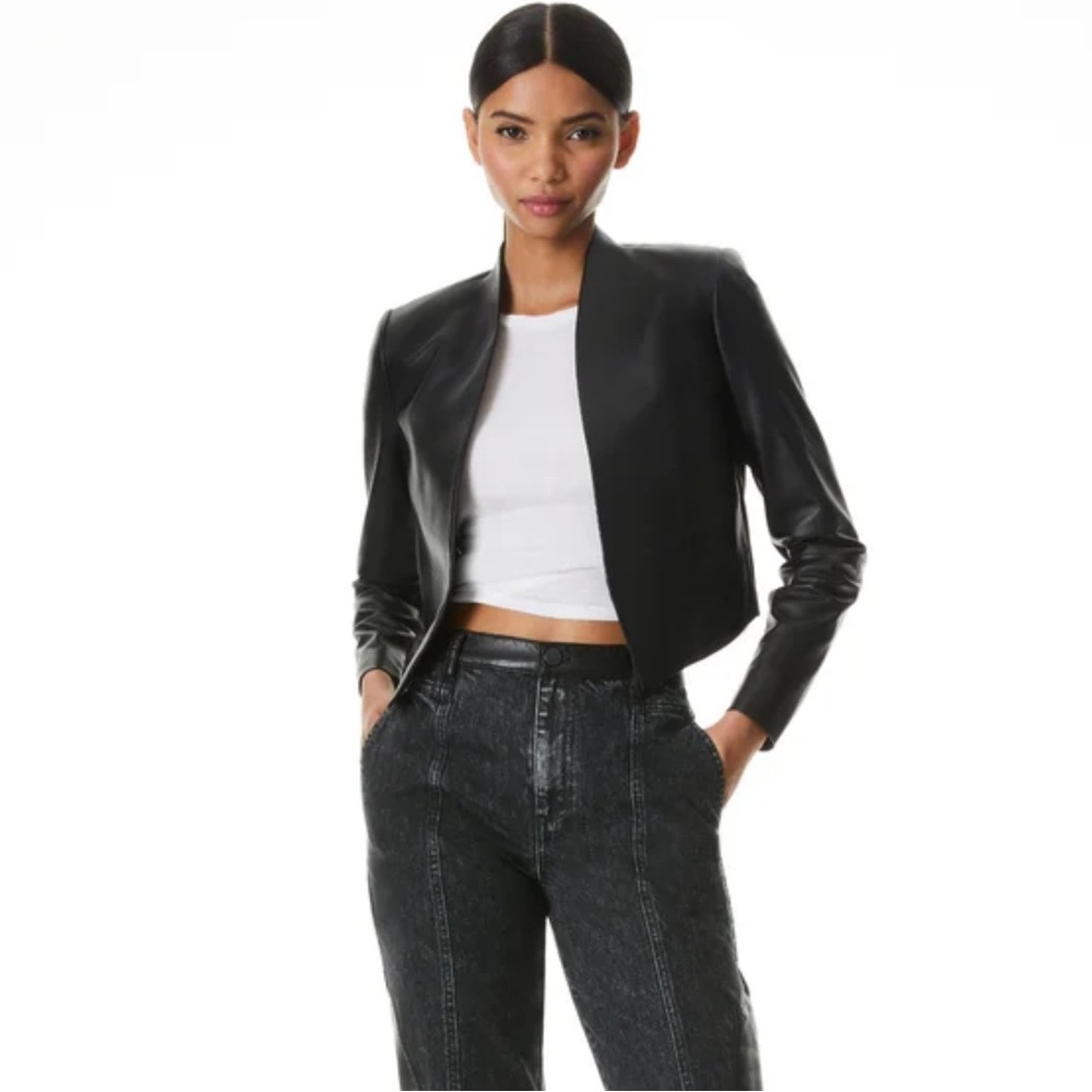 Alice & Olivia NEW HARVEY LEATHER JACKET